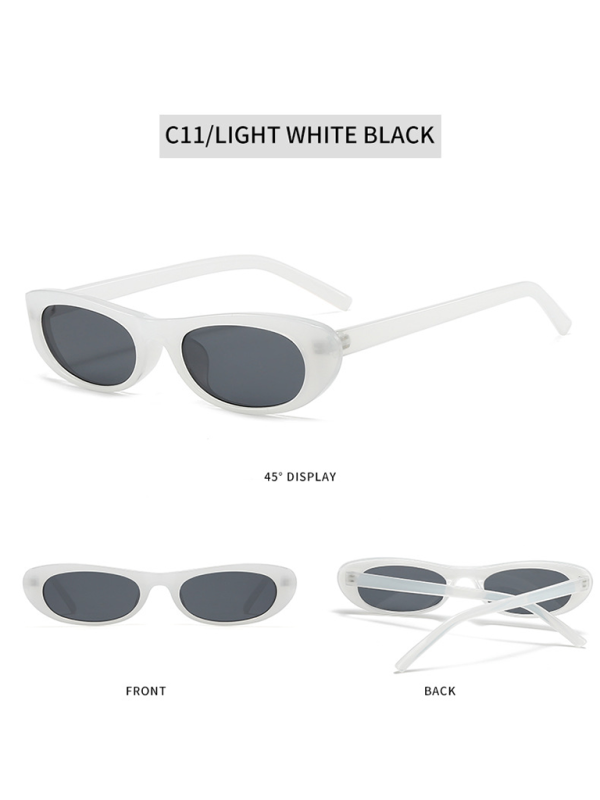 New women's oval sunglasses fashionable and versatile macaron color sunglasses