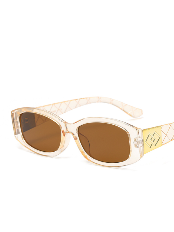 Fashion small frame glasses novelty hot girl diamond pattern decorative square frame sunglasses