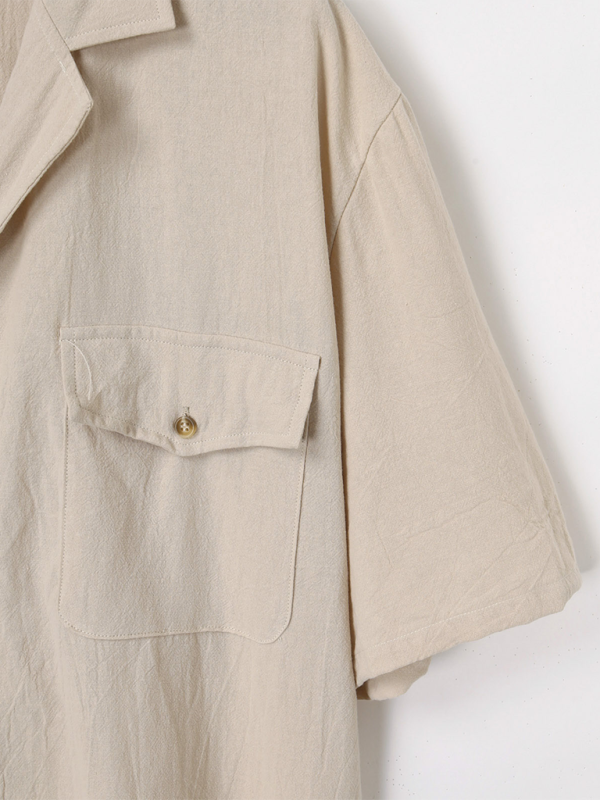 New Men's Casual Cardigan Short Sleeve Double Pocket Shirt