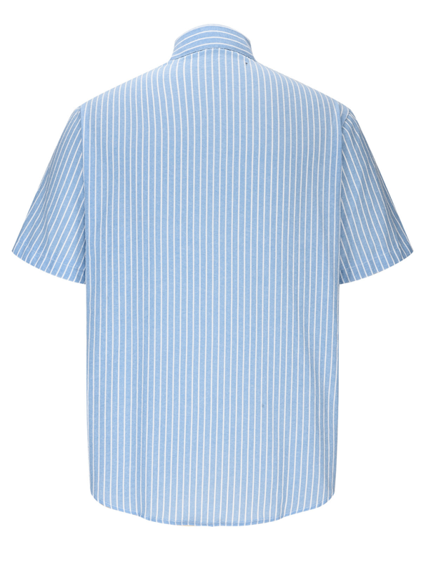 New Striped Cardigan Short Sleeve Fashion Urban Lapel Shirt