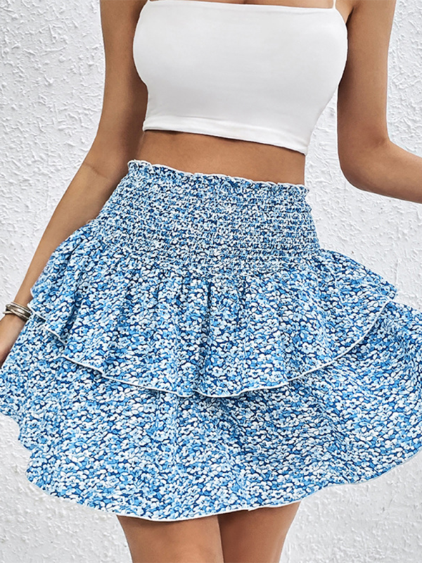 Women's New Casual Floral Short Skirt