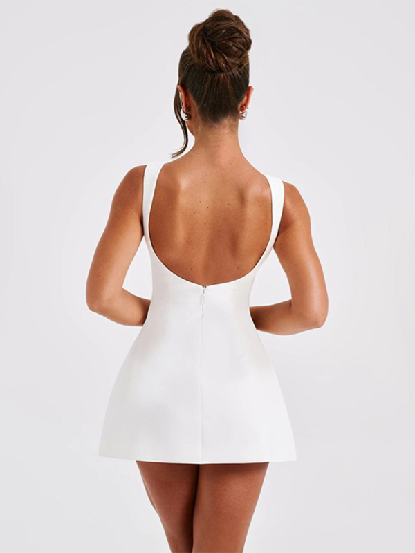 New Sexy Slim Backless Tank Top Basic Dress