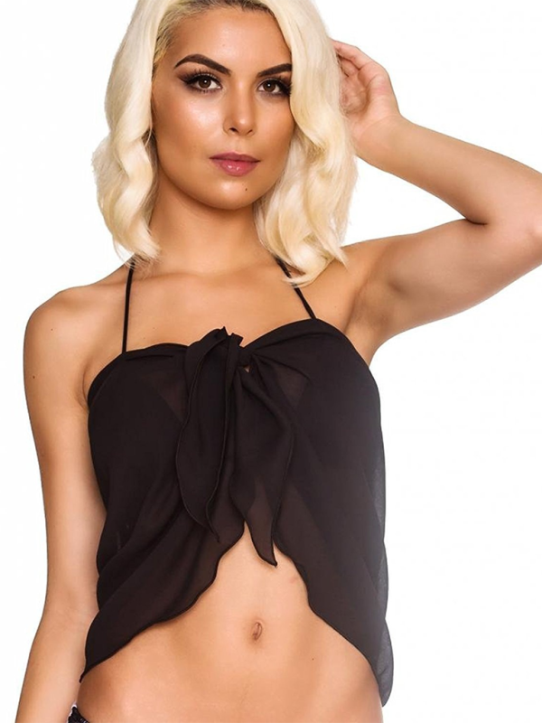 Women's Bikini Cover Up Shirt Beach Wrap Dress Chiffon Skirt Apron