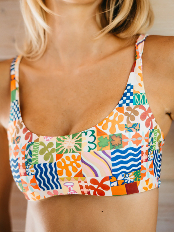 Women's sexy fashion printed two-piece swimsuit