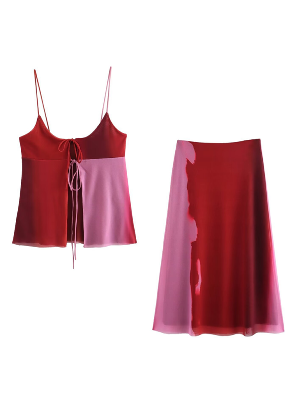 New women's casual silk screen print Y2K hot girl skirt