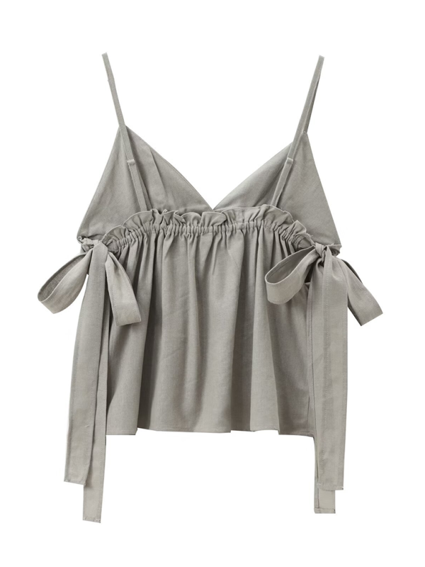 New women's wear with lace-up ruffled top