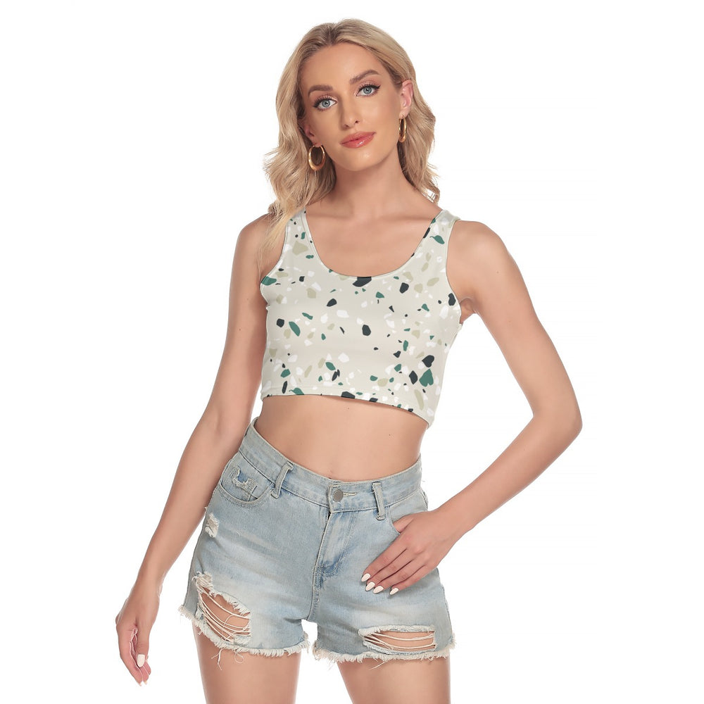 All-Over Print Women's Sport Crop Tank Top