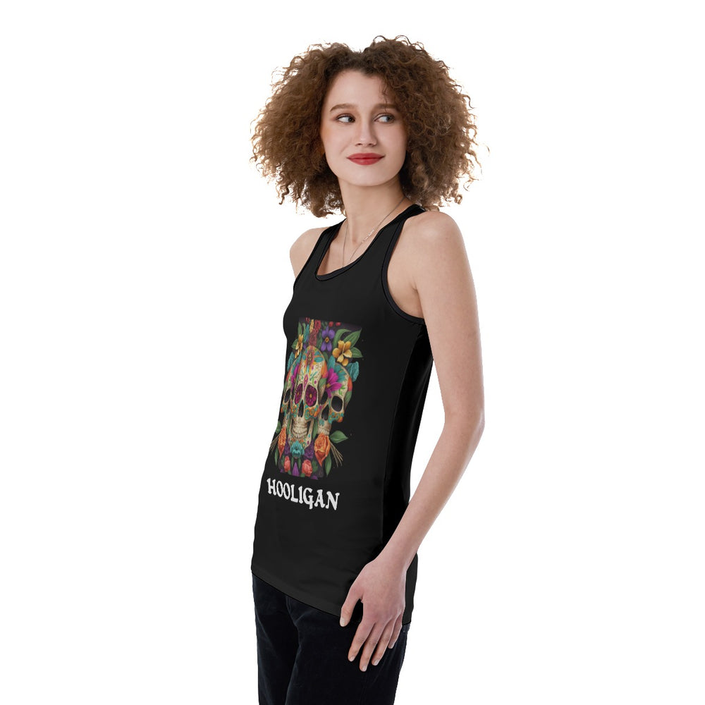 All-Over Print Women's Back Hollow Tank Top