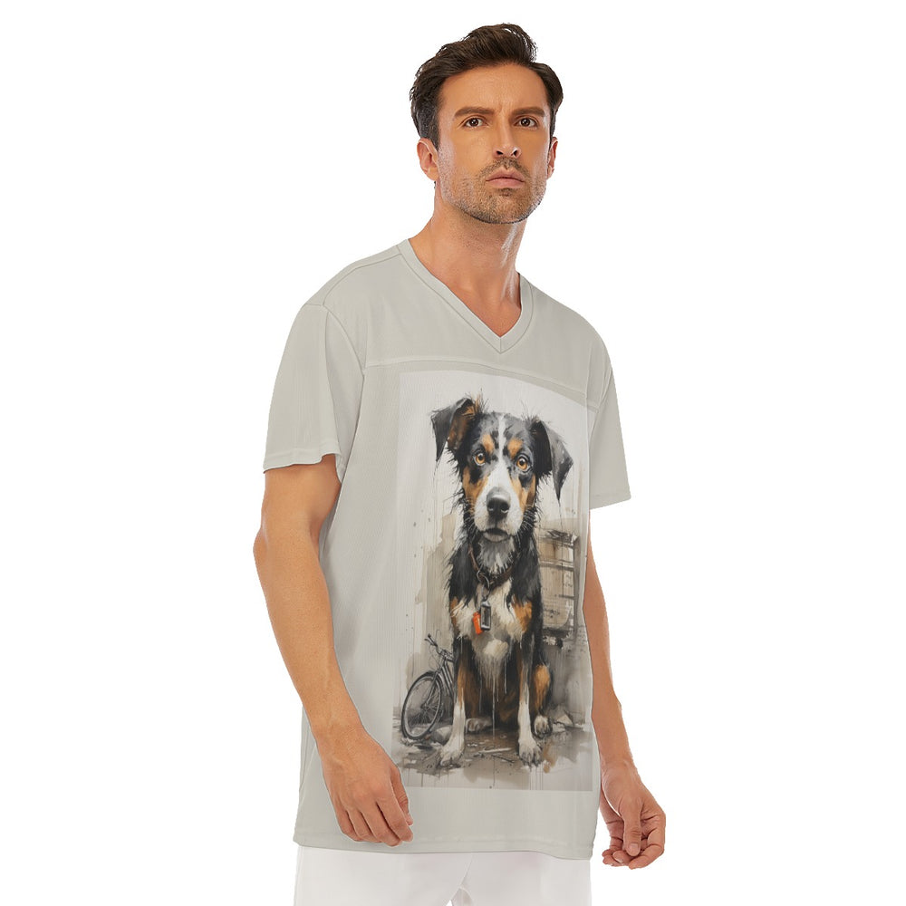 All-Over Print Men's V-neck Short Sleeve T-shirt