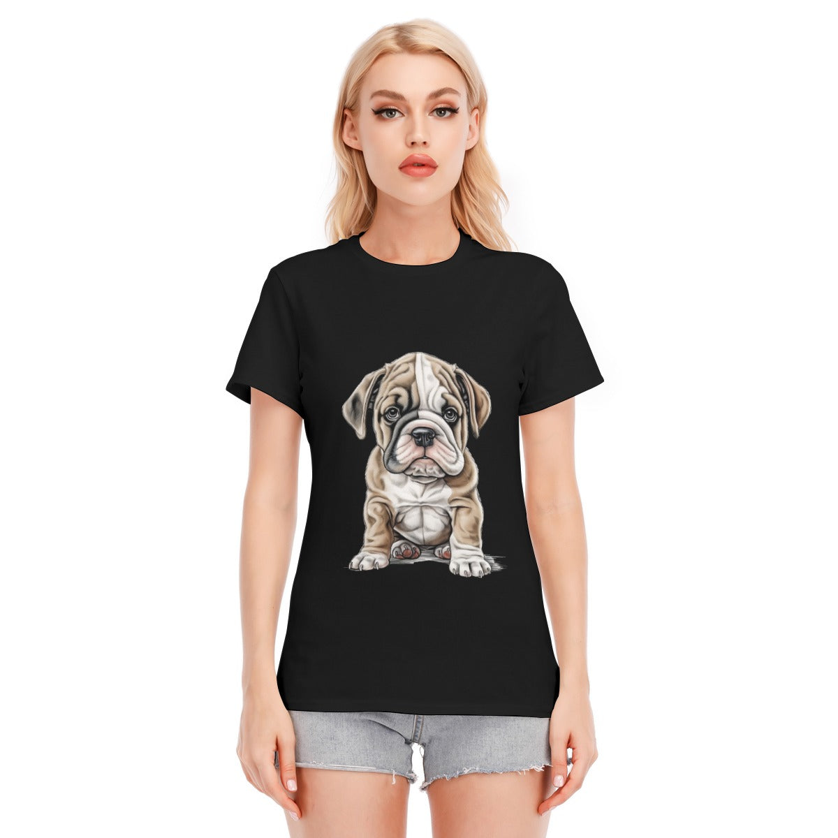 All-Over Print Women's Round Neck T-Shirt | 190GSM Cotton