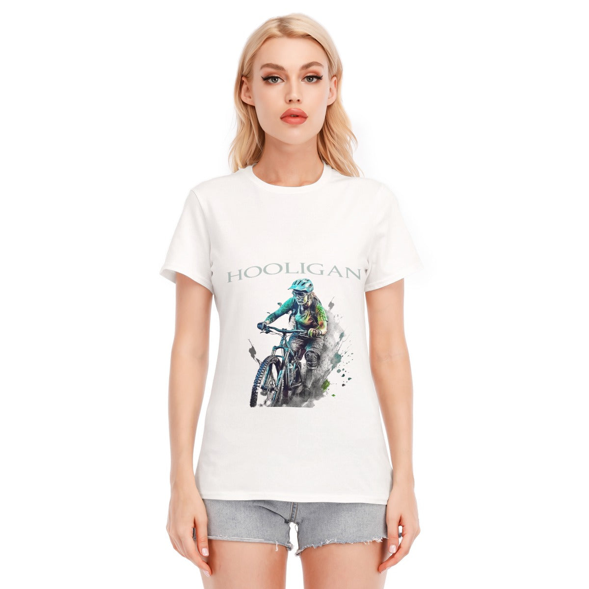 All-Over Print Women's Round Neck T-Shirt | 190GSM Cotton