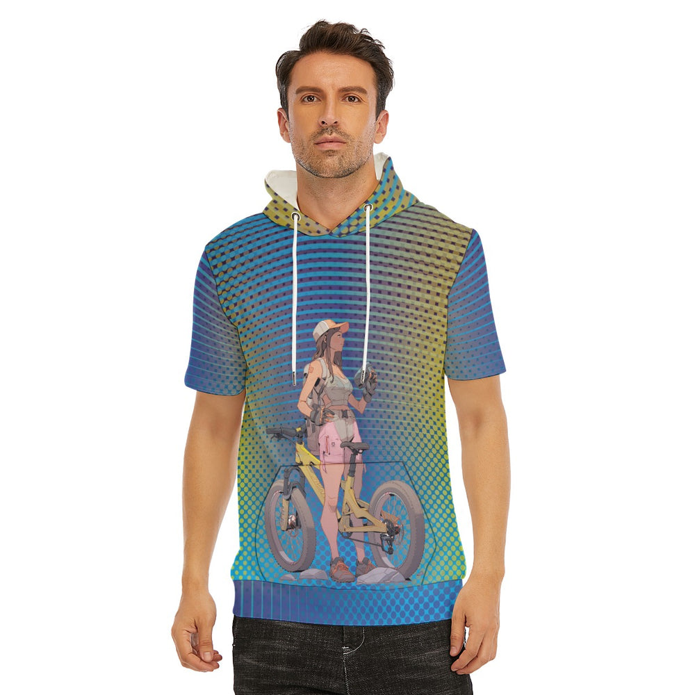 All-Over Print Men's T-Shirt With Hood | 190GSM Cotton