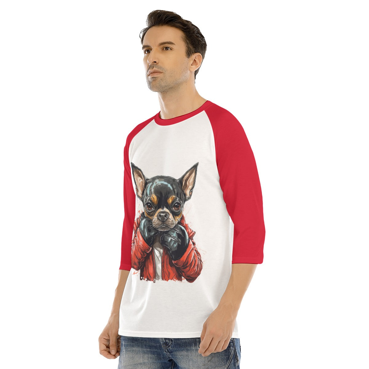 All-Over Print Men's O-neck Raglan Sleeve T-shirt