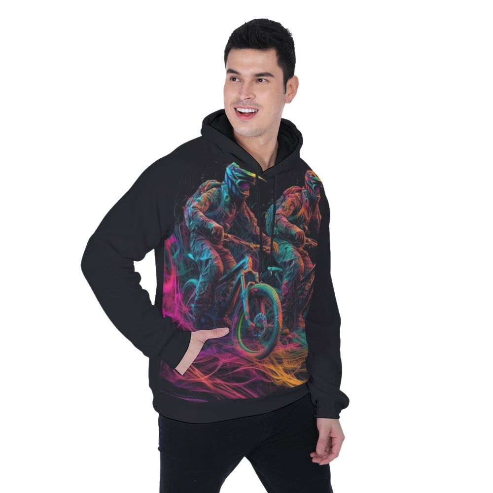 All-Over Print Men's Heavy Fleece Raglan Hoodie