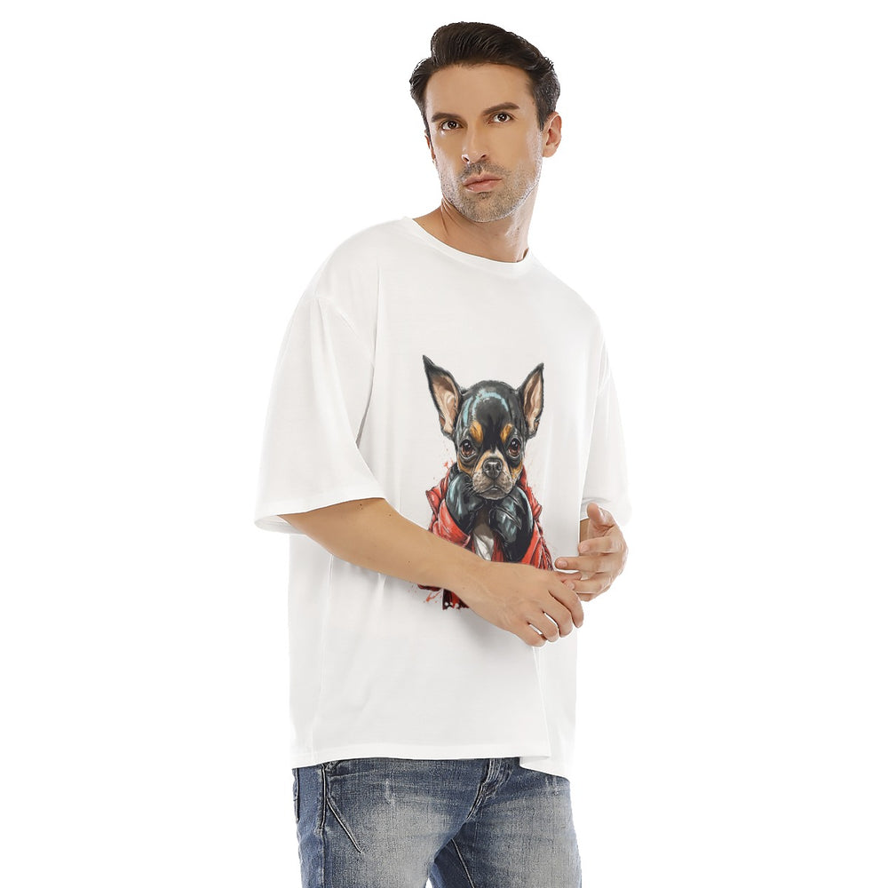 All-Over Print Men's Drop Shoulder T-shirt With Short Sleeve