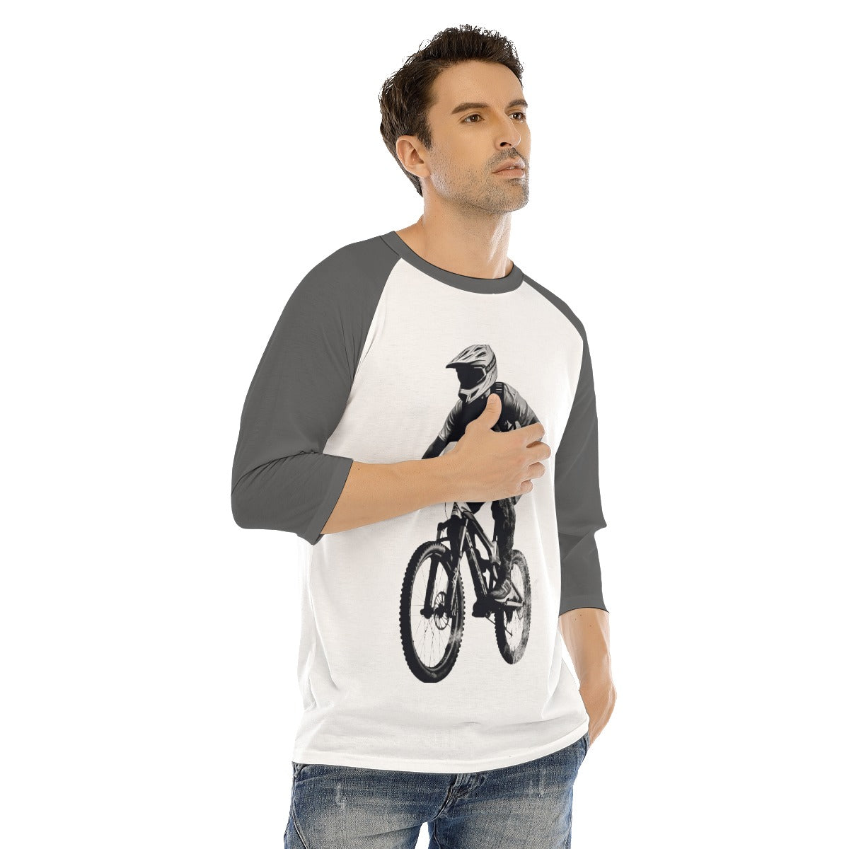 All-Over Print Men's O-neck Raglan Sleeve T-shirt