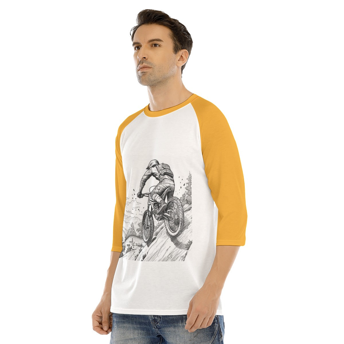 All-Over Print Men's O-neck Raglan Sleeve T-shirt