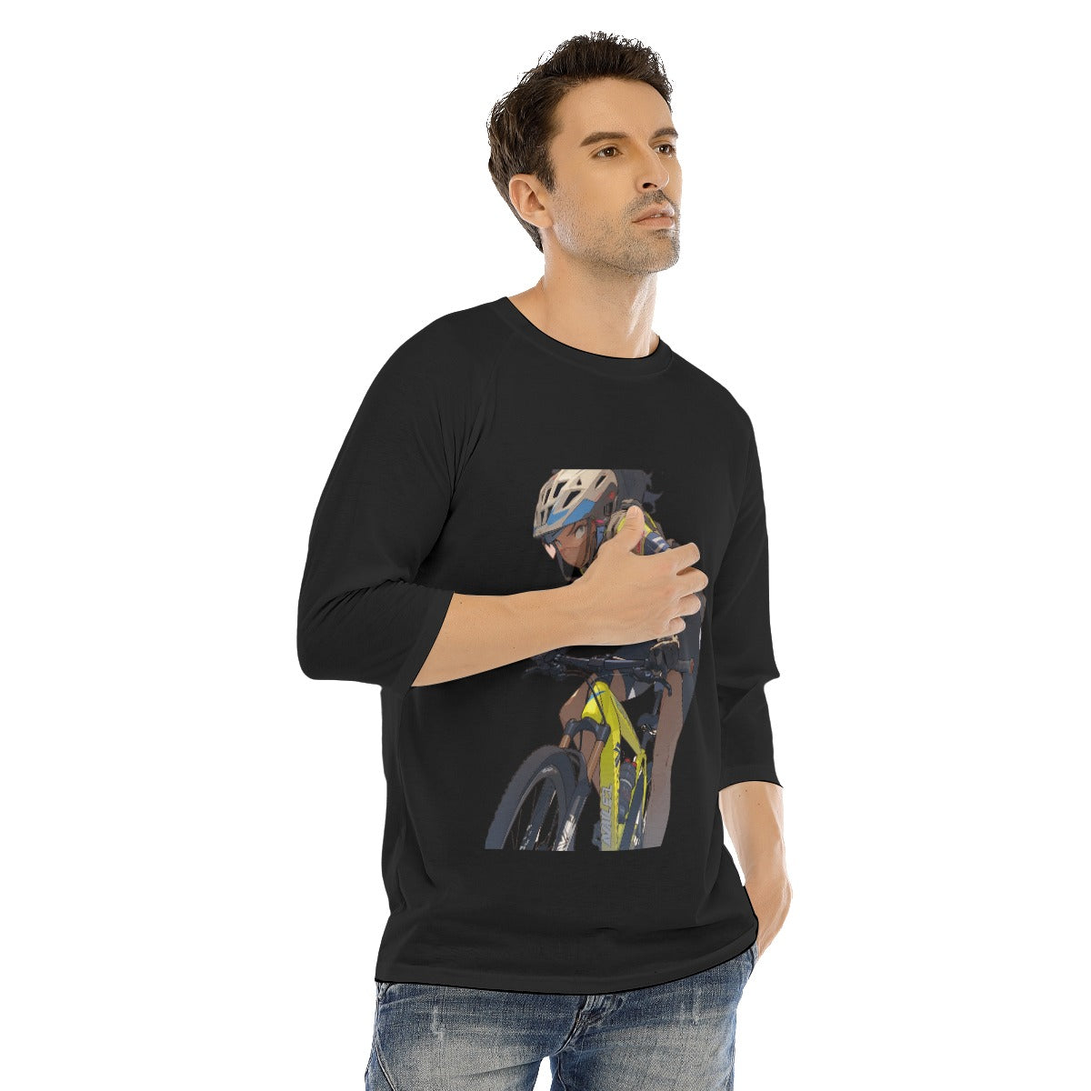 All-Over Print Men's O-neck Raglan Sleeve T-shirt