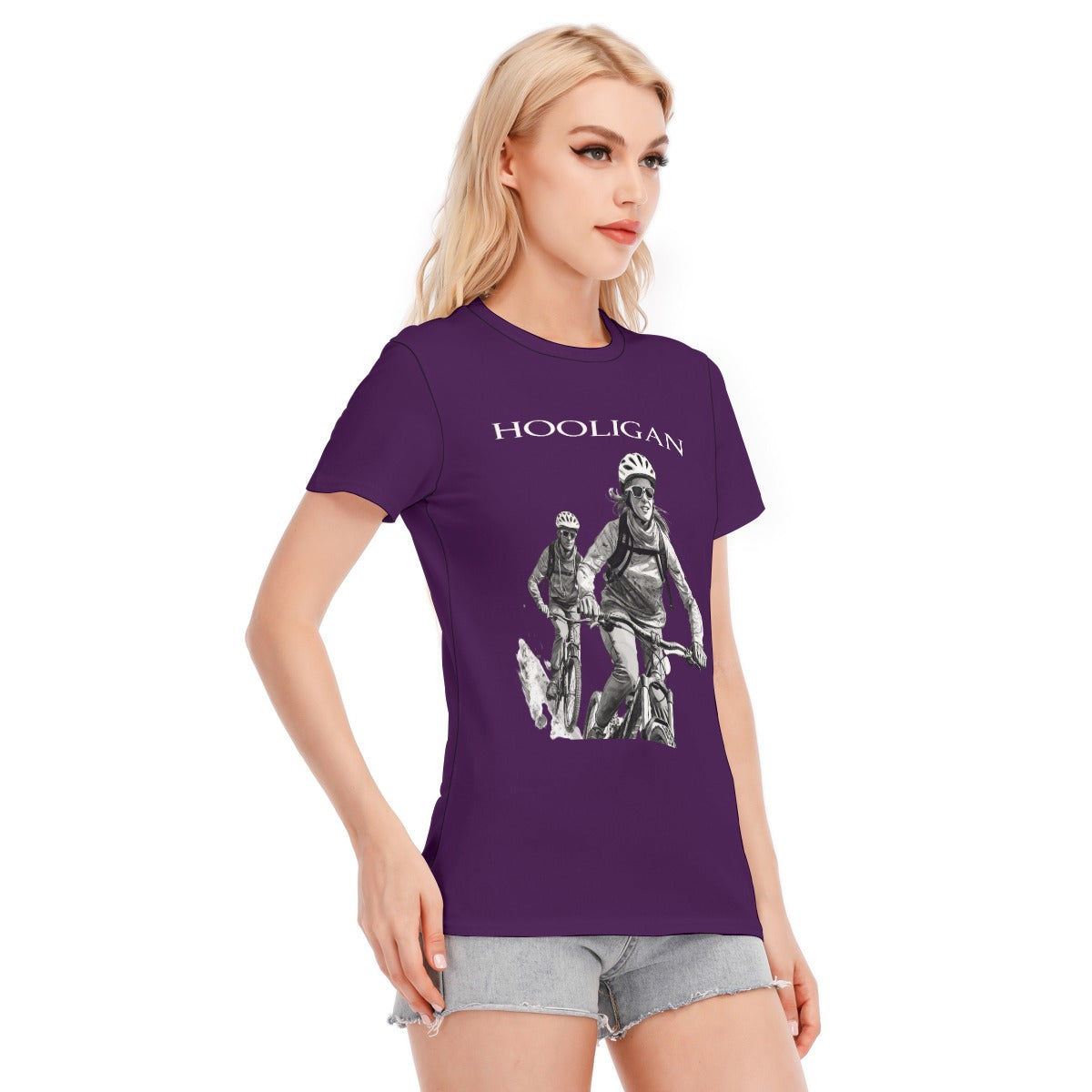 All-Over Print Women's Round Neck T-Shirt | 190GSM Cotton