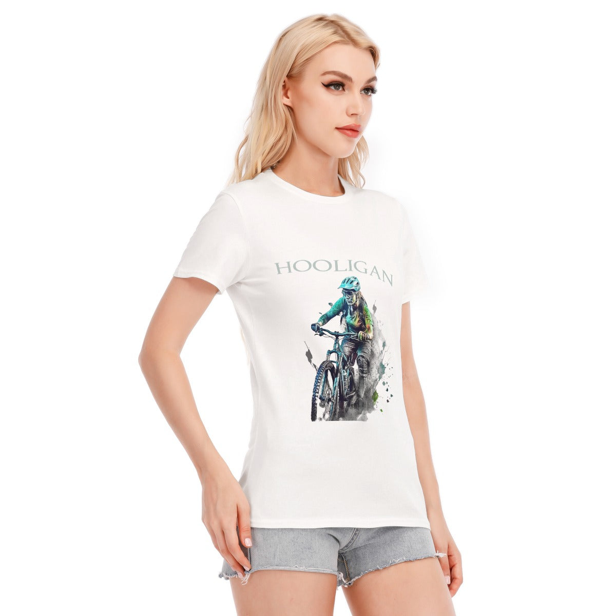 All-Over Print Women's Round Neck T-Shirt | 190GSM Cotton