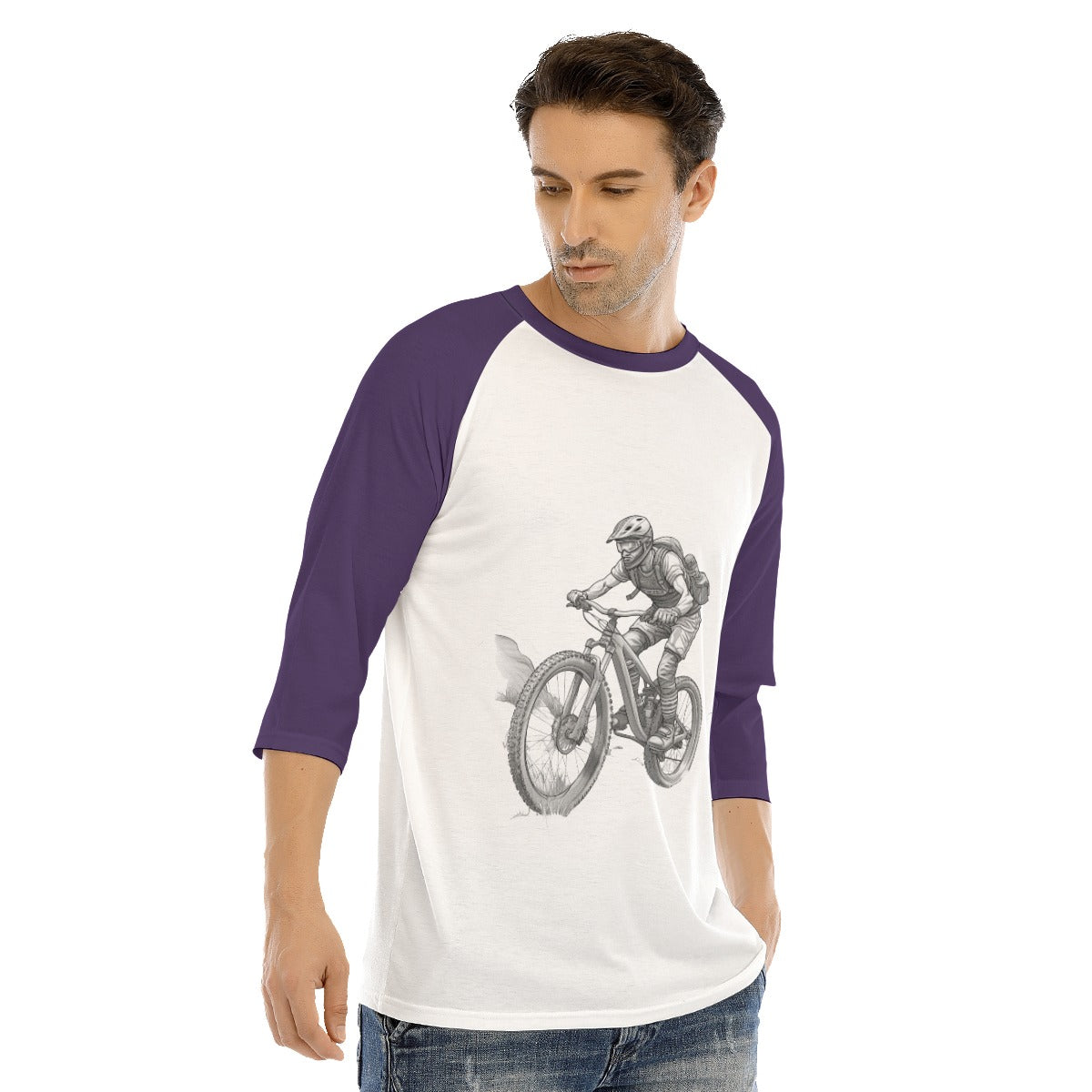 All-Over Print Men's O-neck Raglan Sleeve T-shirt