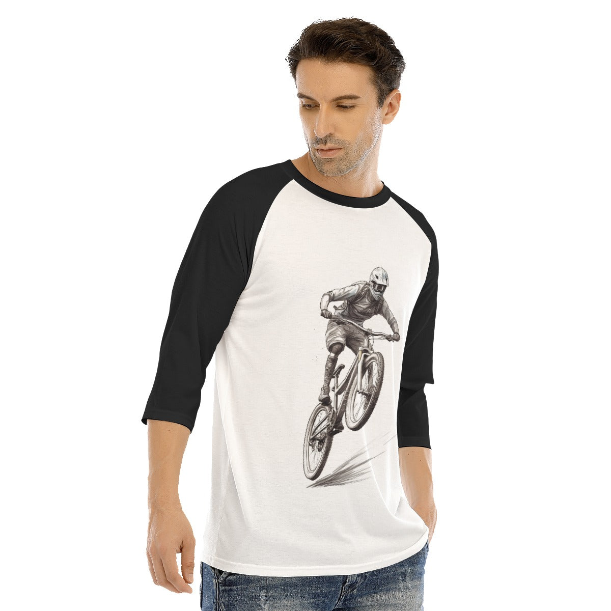 All-Over Print Men's O-neck Raglan Sleeve T-shirt