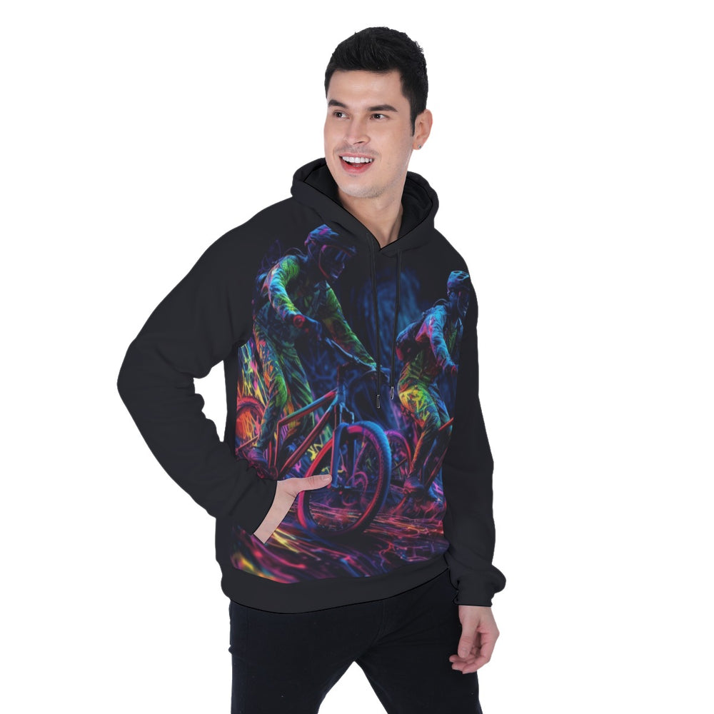 All-Over Print Men's Heavy Fleece Raglan Hoodie