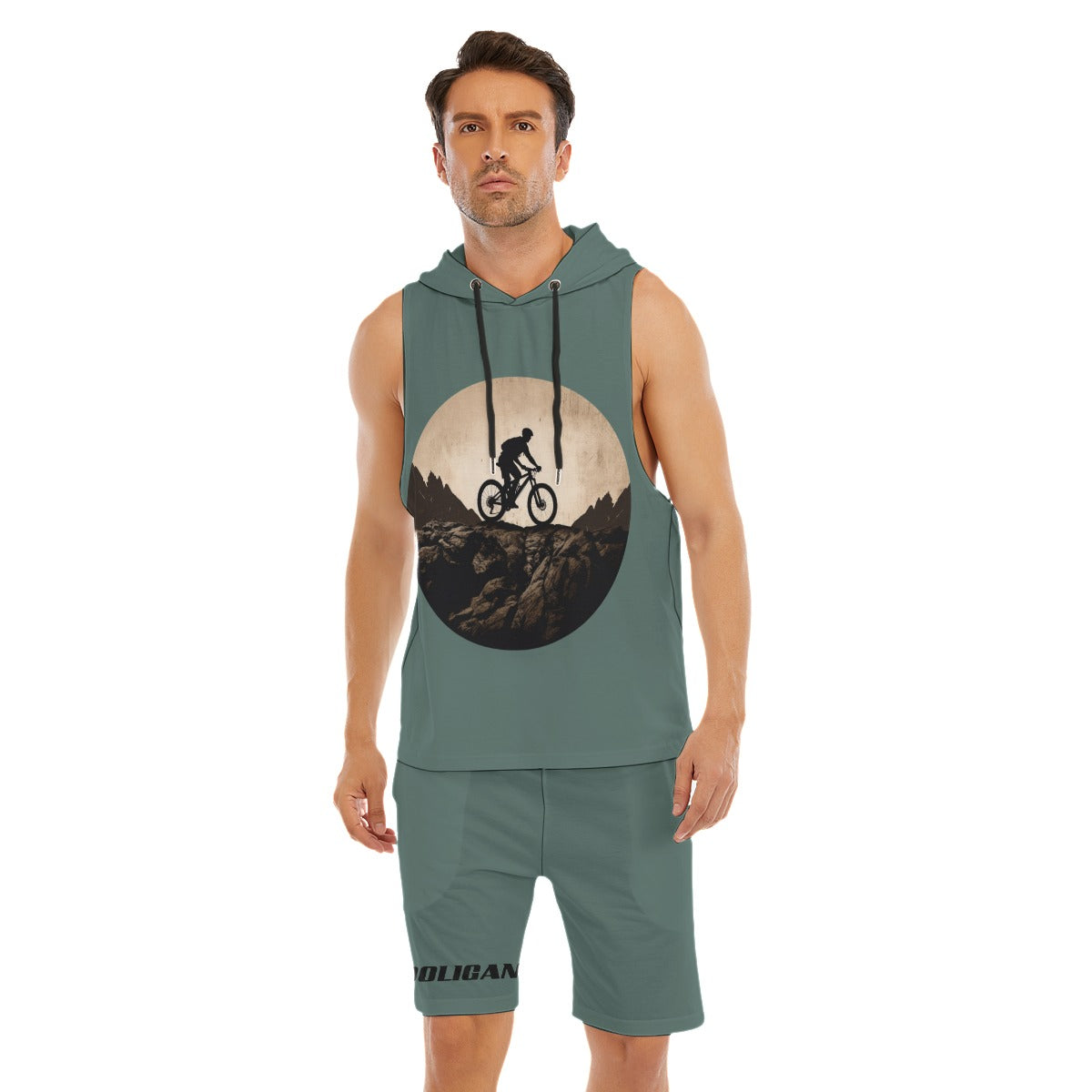 All-Over Print Men's Sleeveless Vest And Shorts Set