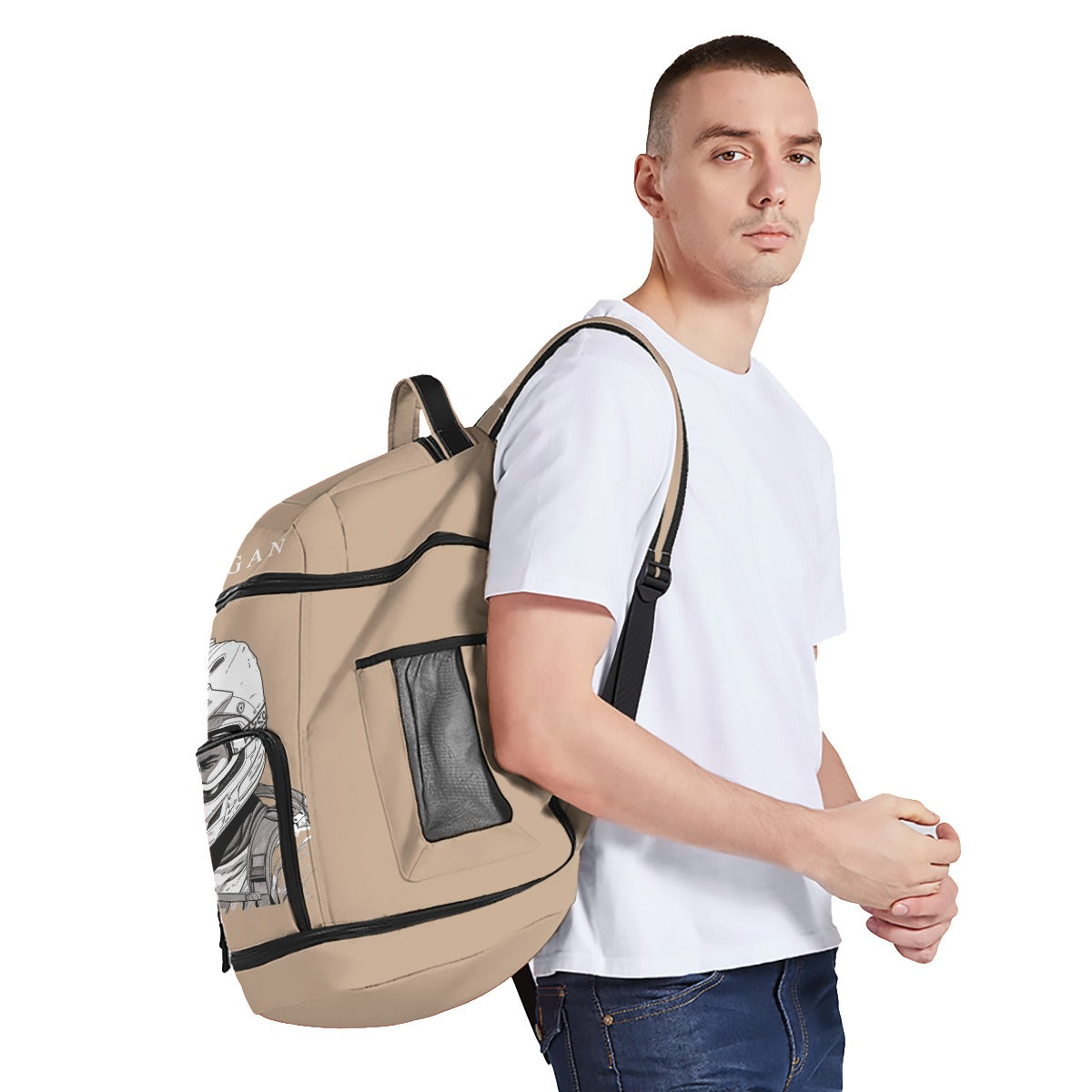 All-Over Print Multifunctional Backpack