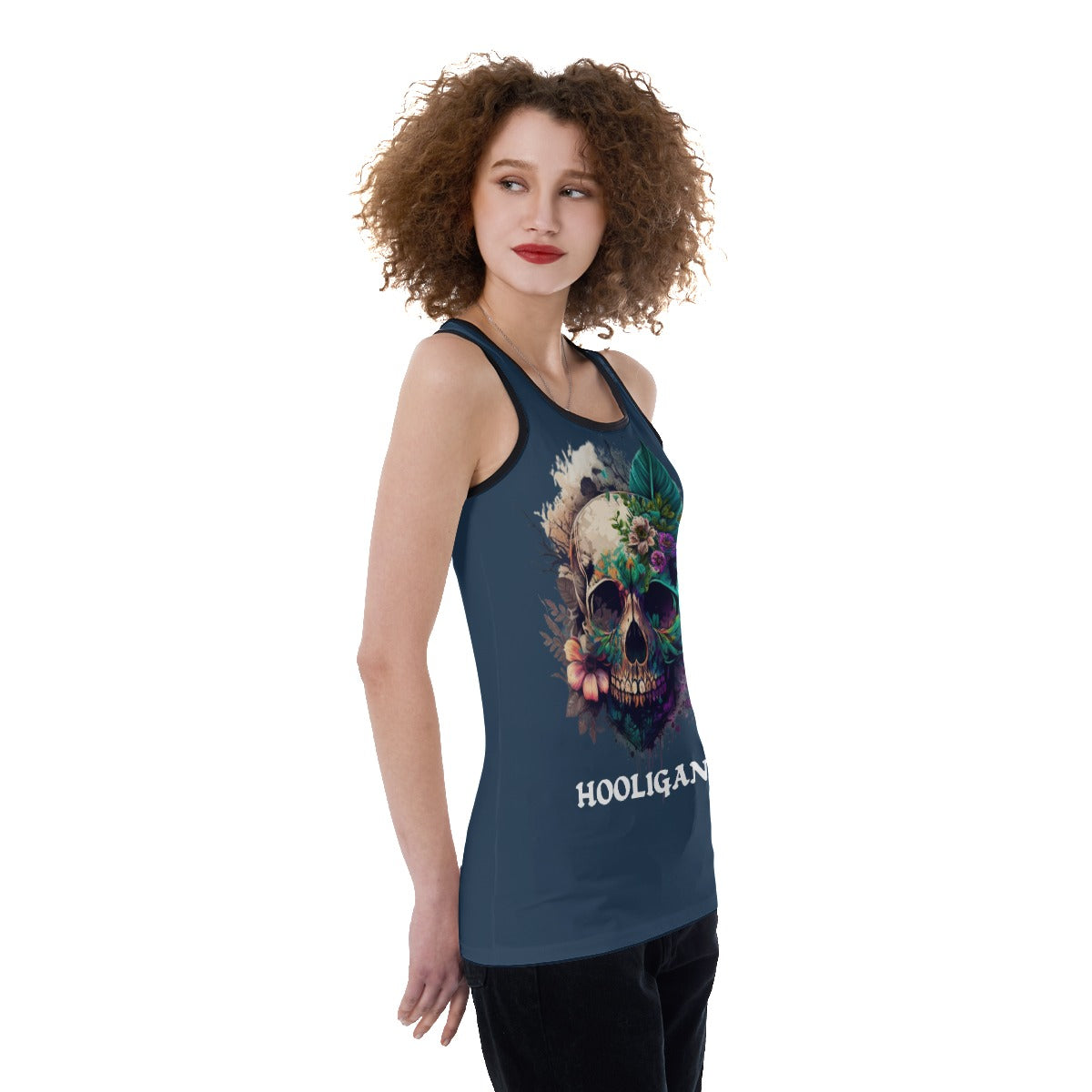 All-Over Print Women's Back Hollow Tank Top