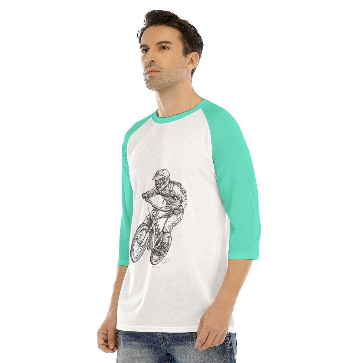 All-Over Print Men's O-neck Raglan Sleeve T-shirt