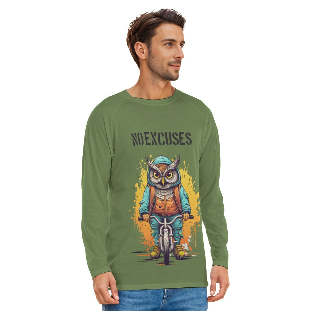 All-Over Print Men's Long Sleeve T-shirt With Raglan Sleeve