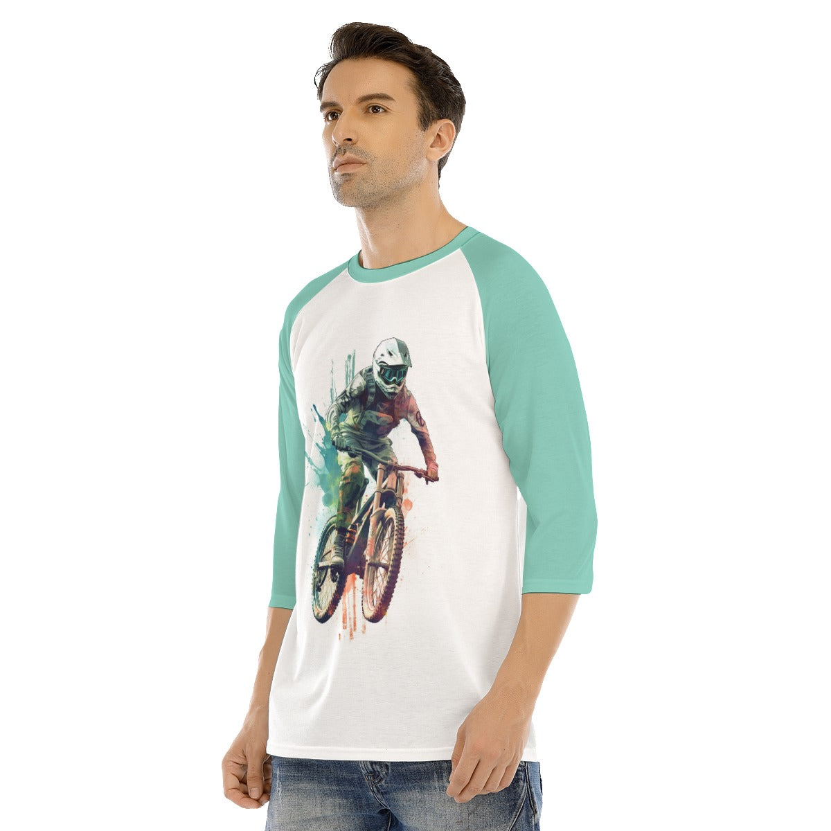 All-Over Print Men's O-neck Raglan Sleeve T-shirt