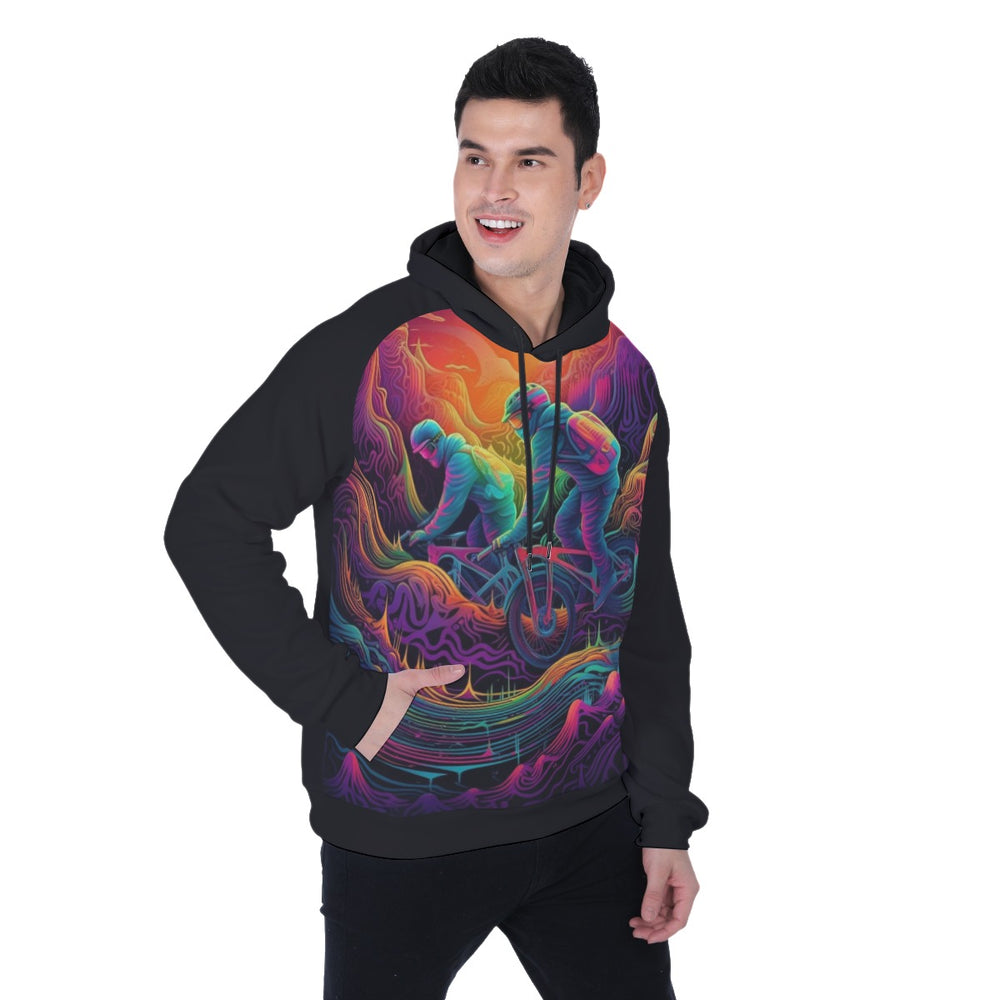 All-Over Print Men's Heavy Fleece Raglan Hoodie