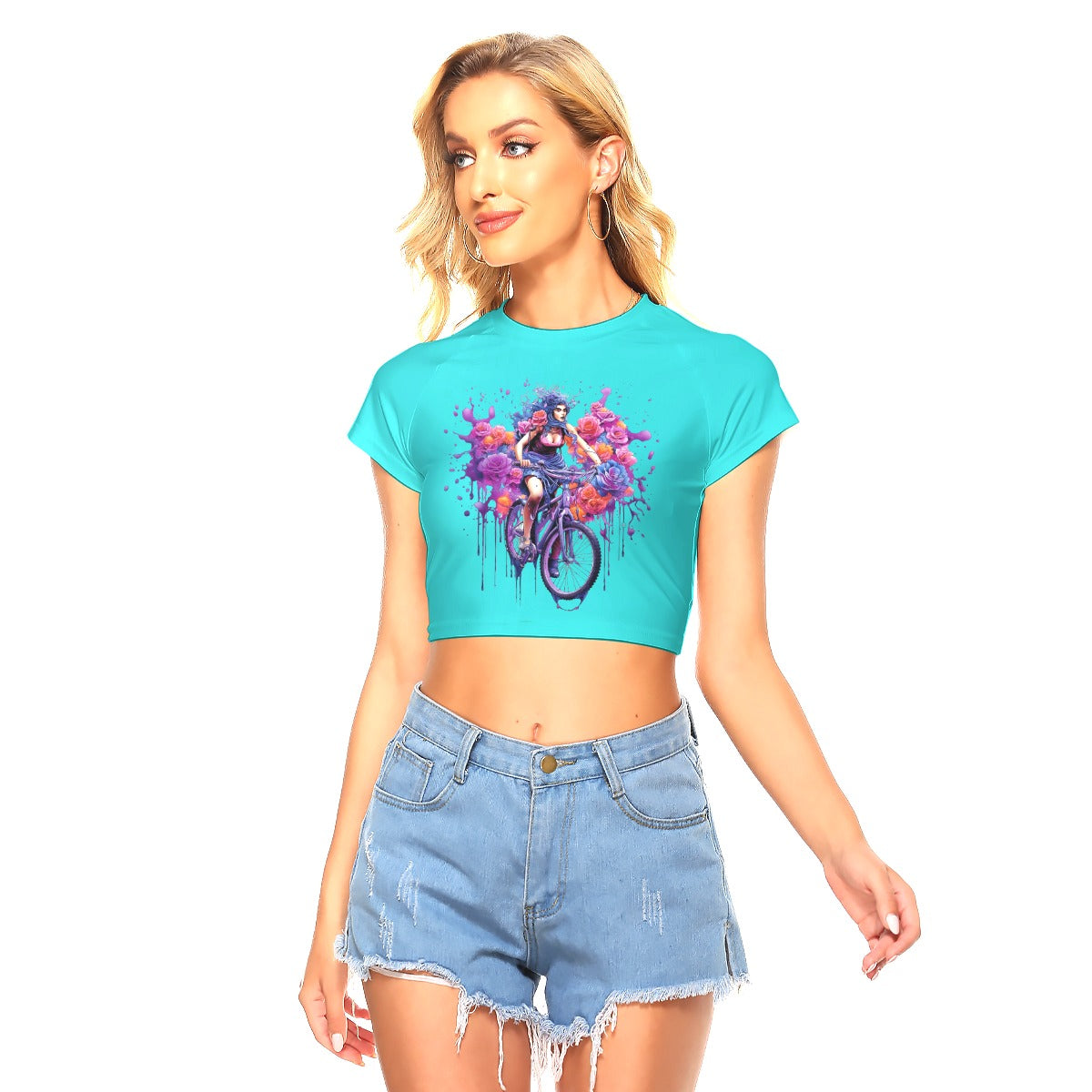 All-Over Print Women's Raglan Cropped T-shirt