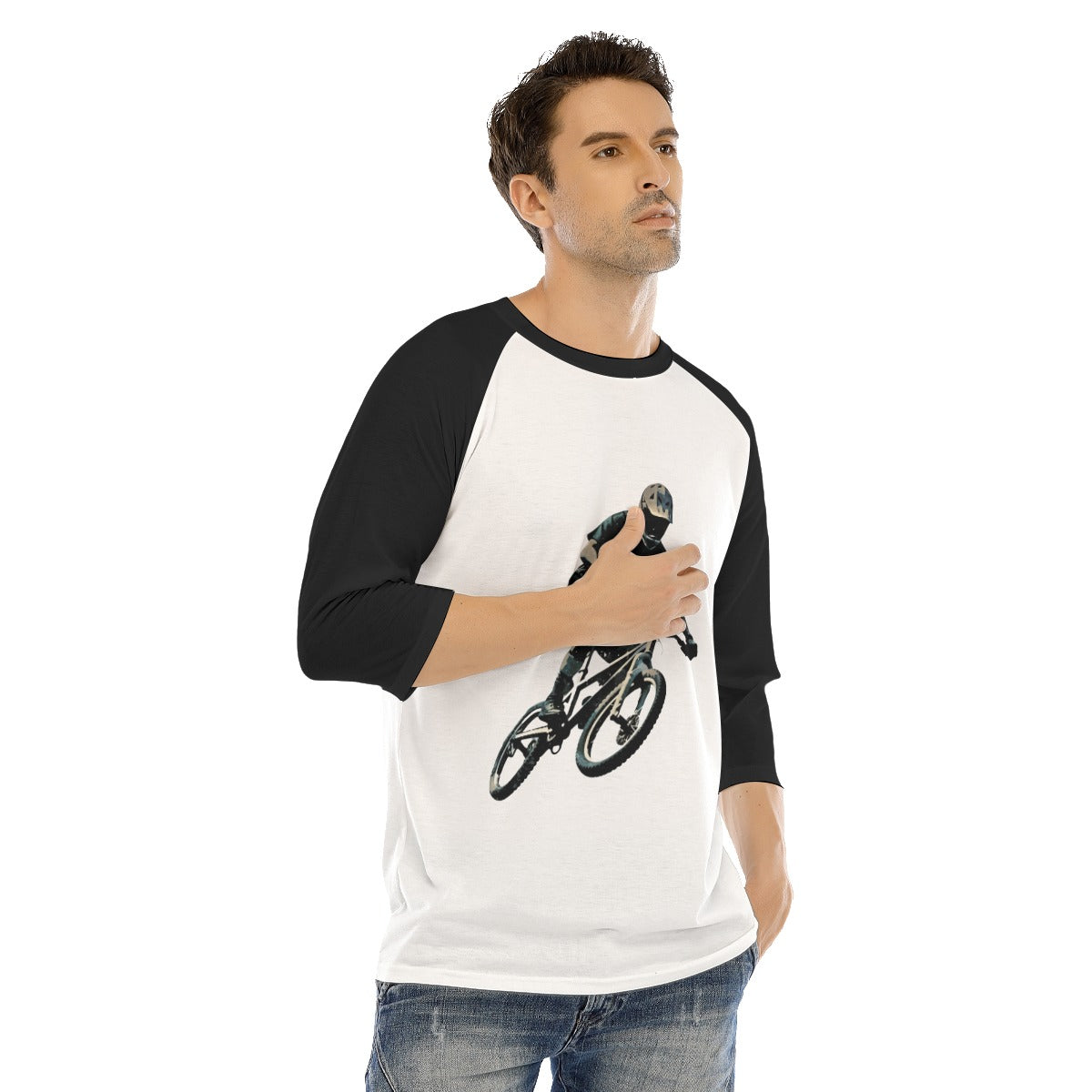 All-Over Print Men's O-neck Raglan Sleeve T-shirt