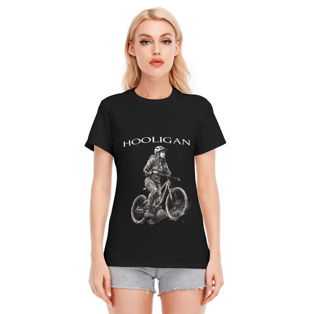 All-Over Print Women's Round Neck T-Shirt | 190GSM Cotton