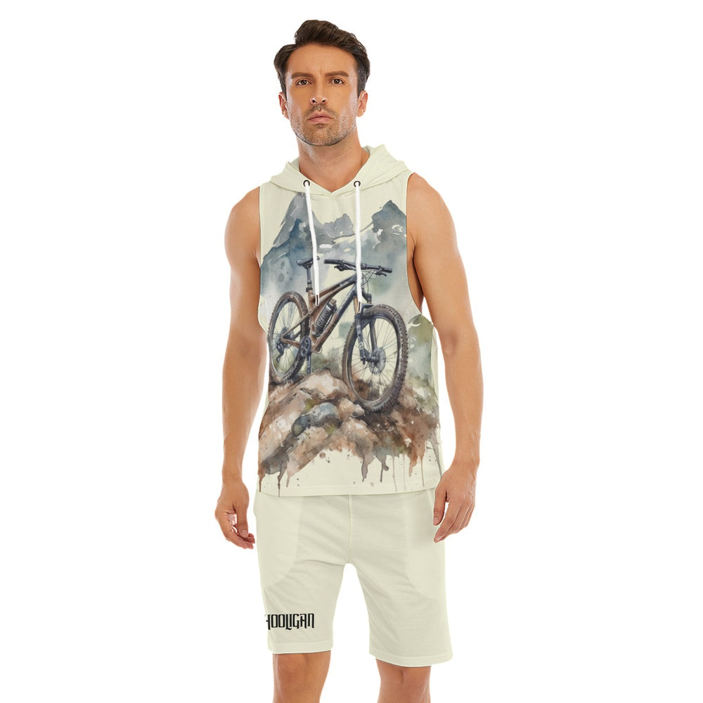 All-Over Print Men's Sleeveless Vest And Shorts Set