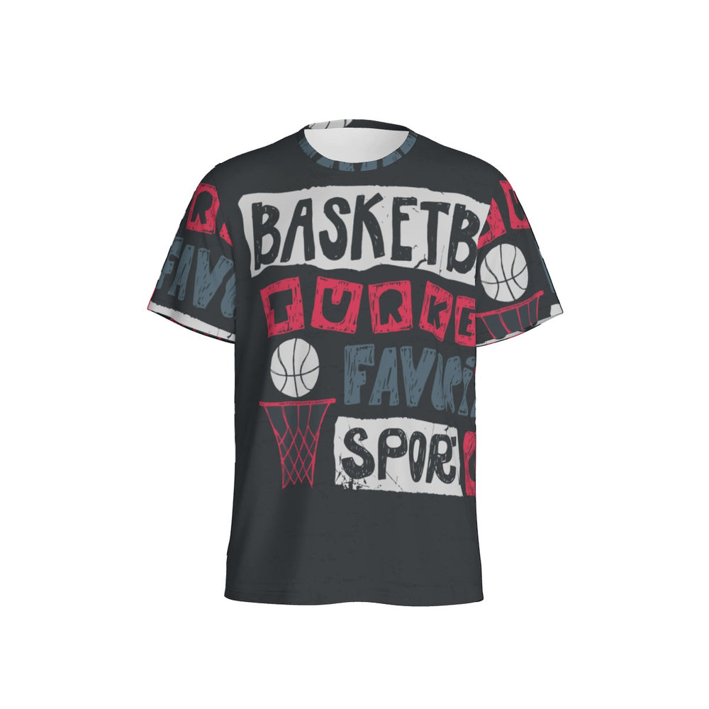 All-Over Print Men's O-Neck Sports T-Shirt