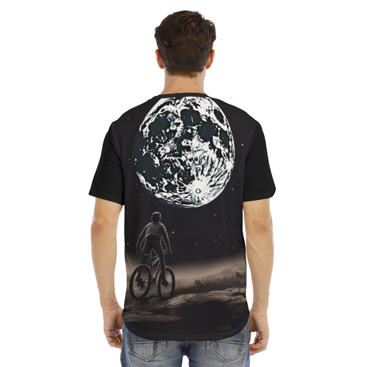 All-Over Print Men's Short Sleeve Rounded Hem T-shirt