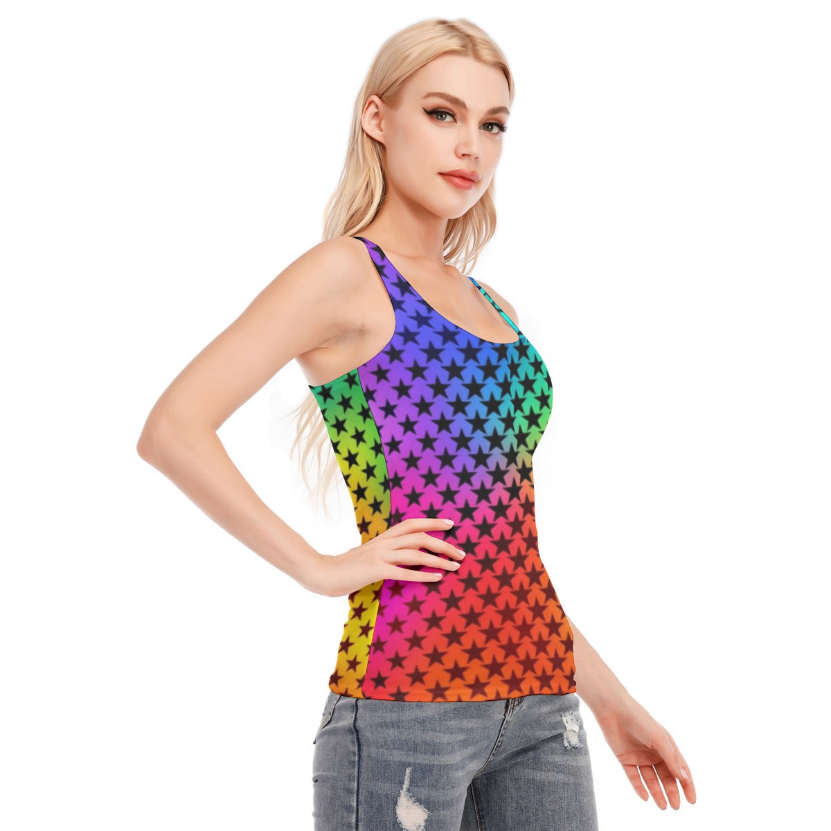 All-Over Print Women's Racer Vest | 190GSM Cotton