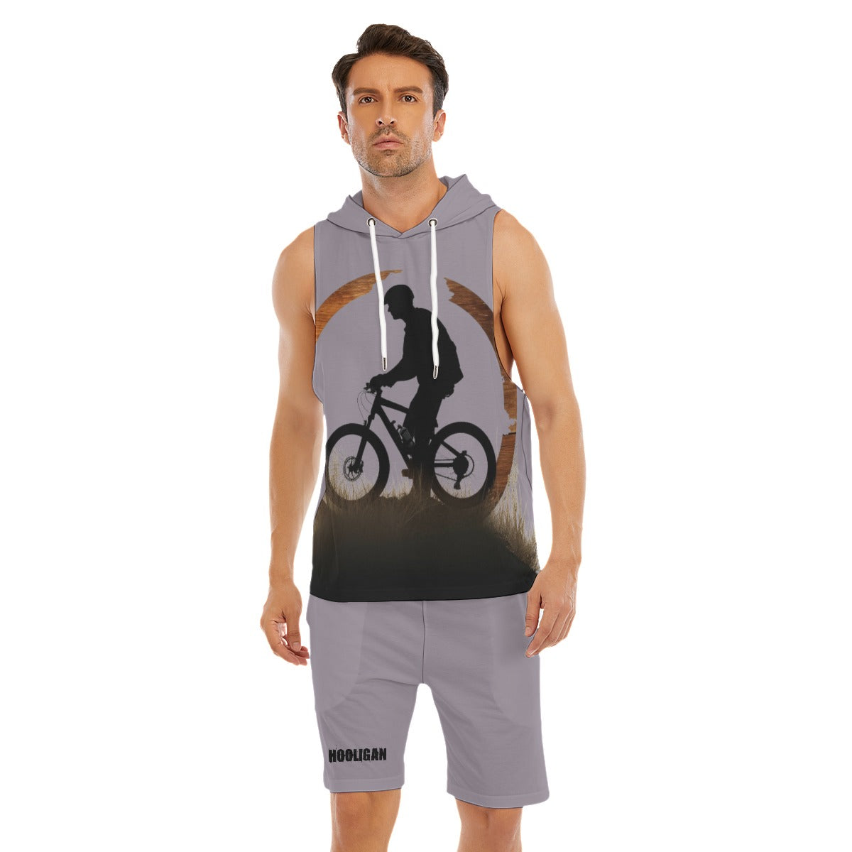 All-Over Print Men's Sleeveless Vest And Shorts Set