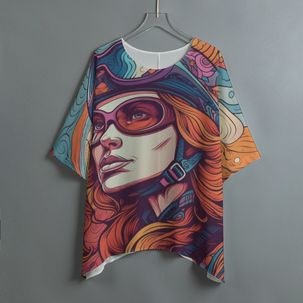 All-Over Print Women's Bat Sleeve Shirt