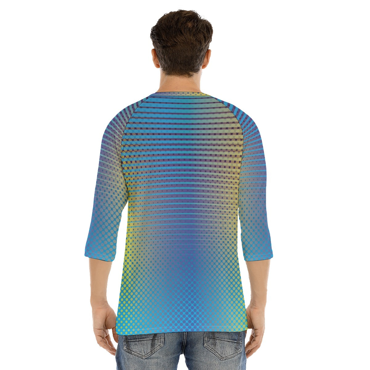 All-Over Print Men's O-neck Raglan Sleeve T-shirt