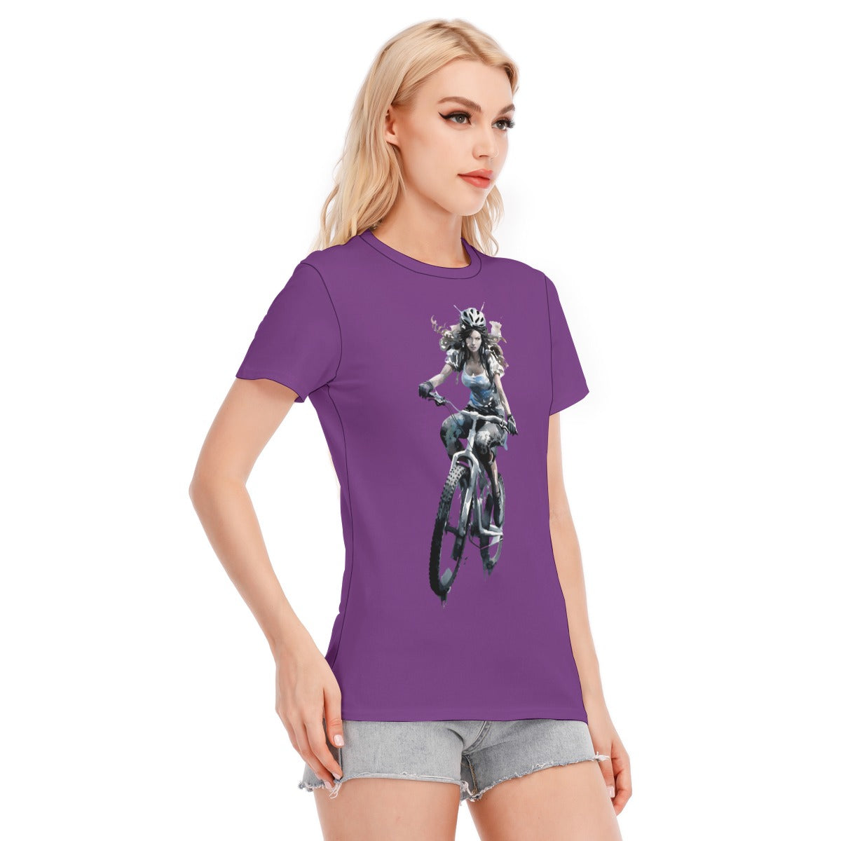 All-Over Print Women's Round Neck T-Shirt | 190GSM Cotton