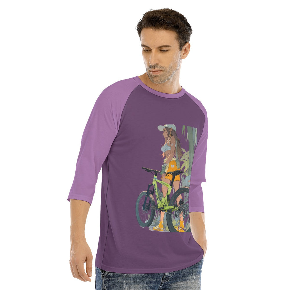 All-Over Print Men's O-neck Raglan Sleeve T-shirt