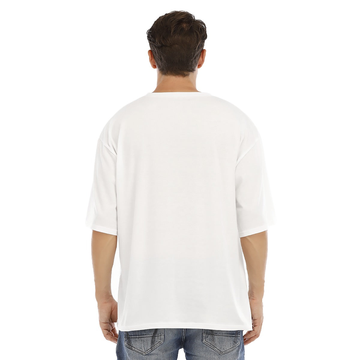 All-Over Print Men's Drop Shoulder T-shirt With Short Sleeve