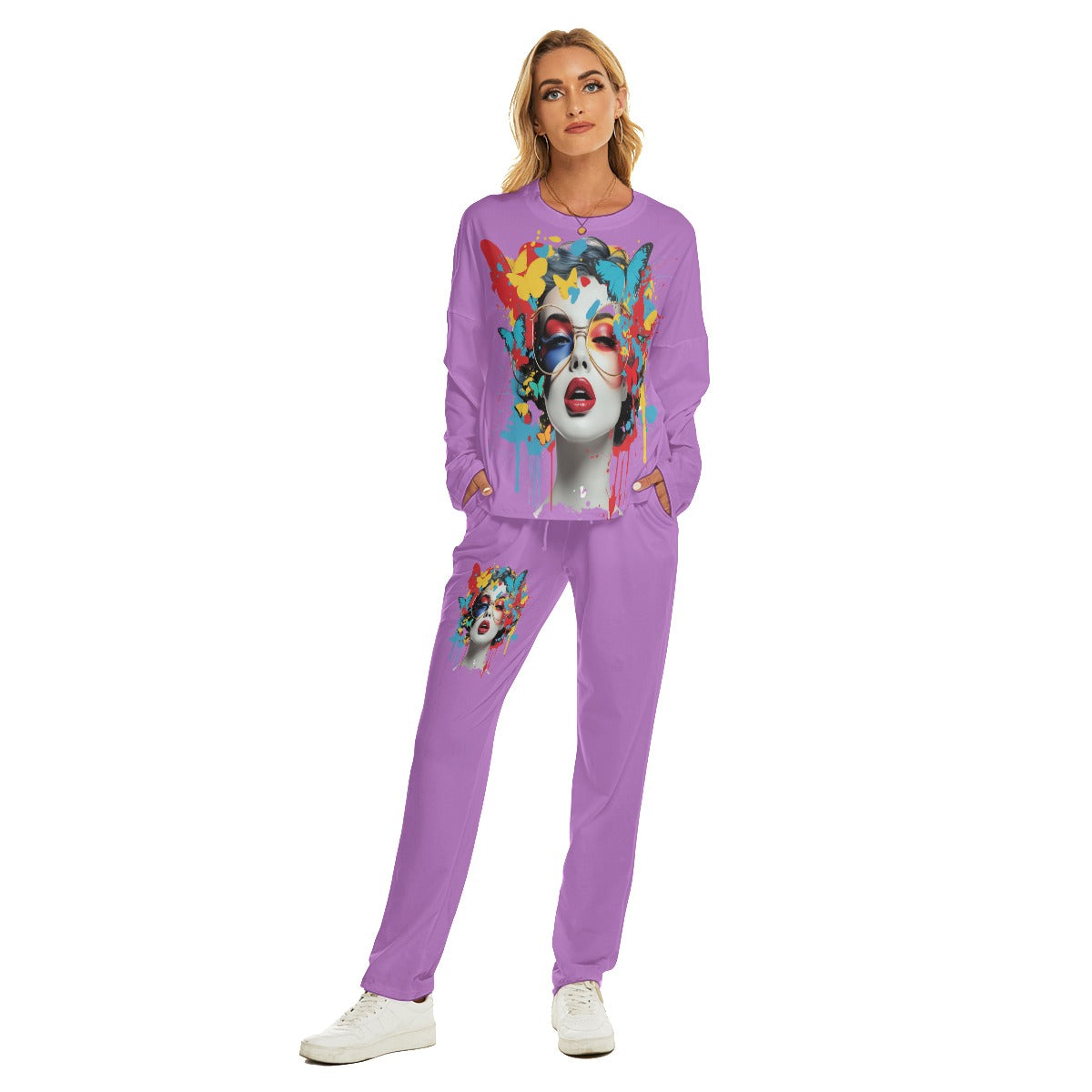 All-Over Print Women's Pajama Suit