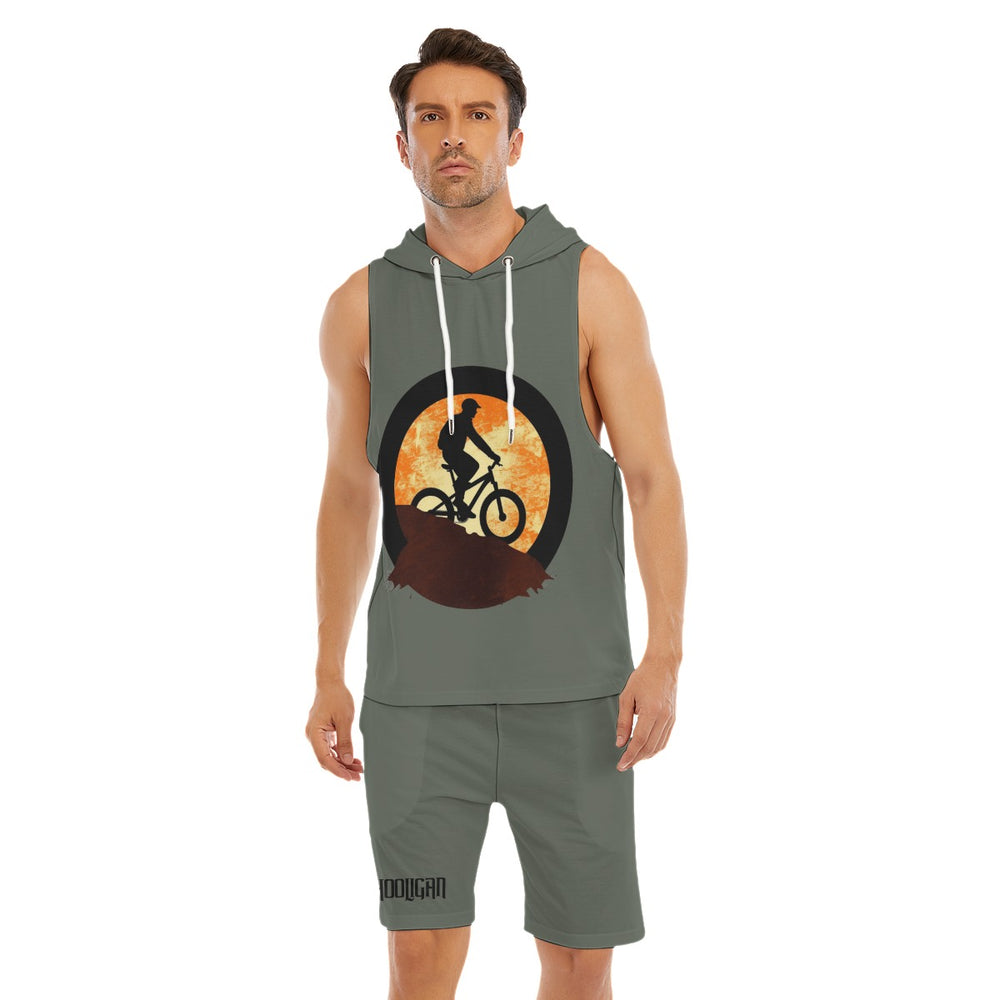 All-Over Print Men's Sleeveless Vest And Shorts Set