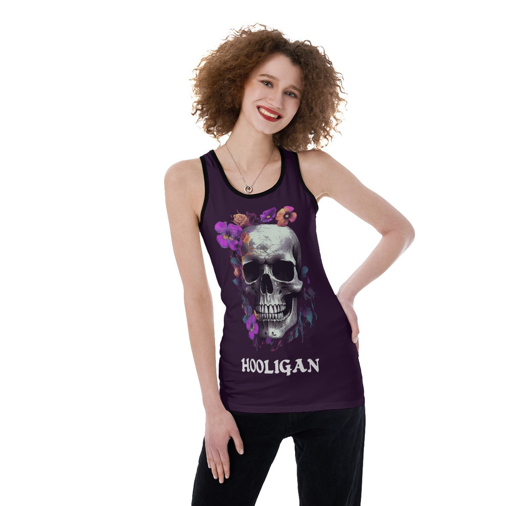 All-Over Print Women's Back Hollow Tank Top